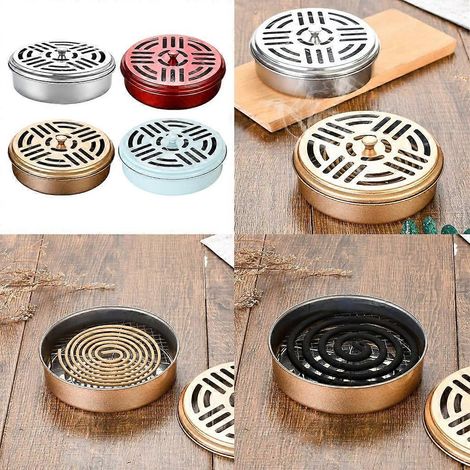 Porte-encens, brûleur d'encens ignifugé, spirale anti-moustiques (1/4)