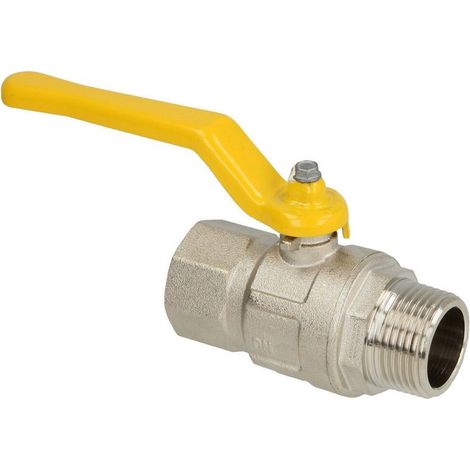 Robinet à bille gaz 1 1/4" FF x 1 1/4" FM