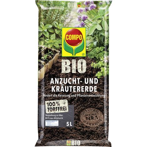 COMPO BIO Anzucht- und Kräutererde torffrei - 5 Liter (1/2)