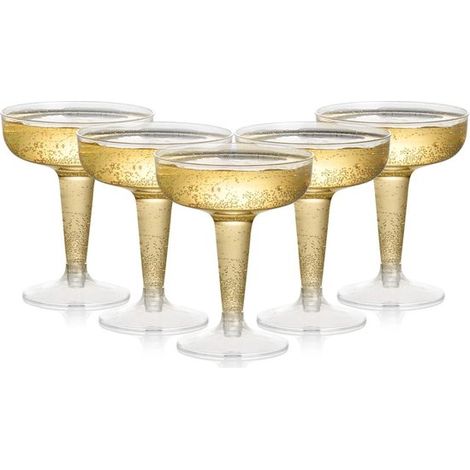 Copas de plástico premium para cócteles，120 ml，resistentes y reutilizables，cumpleaños y fiestas. Vasos de chupito desechables de plástico