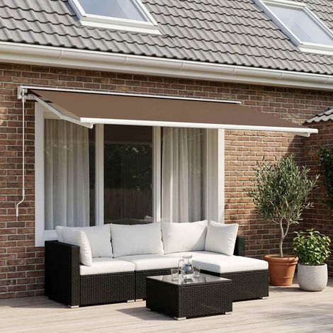vidaXL Awning Replacement Fabric Beige 400 x 300 cm Polyester (1/5)