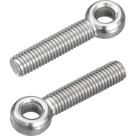 4Pcs M10 x 50mm Pitons à Œil Levage 304 Acier Inoxydable Argent (1/5)