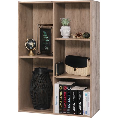 Iris Ohyama, Bücherregal, 5-Fächer-Regal, Bücherregal, CX-23C, Aschbraun, W60 x D29 x H8,79 cm