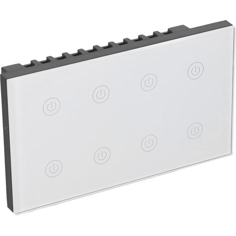 8-fach WLAN-Touch-Schalter, kabelloses Smart-Wandpanel, kompatibel mit Google Home, 100–240 V (1/5)