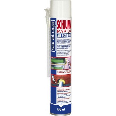 schiuma rapida bombola "all positions"  750 ml - saratoga.