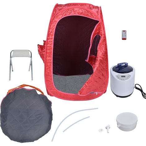 Tragbarer Sauna-Dampfgenerator 1000W mit Zelt, 9 einstellbare Geschwindigkeiten, Spa-Dampfmaschine, 220-240V Wechselstrom, Komplettset. (1/5)