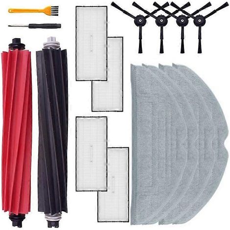 Hauptseitenbürste + HEPA-Filter + Wischmopp, Zubehörset für Saugroboter, Ersatzteile, 3-in-1, effiziente Bodenreinigung, Komplettpaket, kompatibel mit den meisten Modellen, einfache Wartung. (1/5)