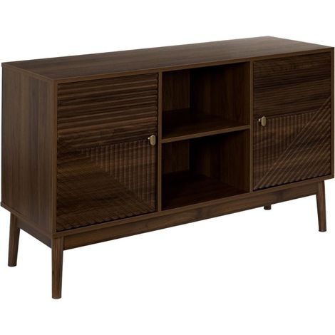 Buffet 2 portes imitation bois foncé (1/5)