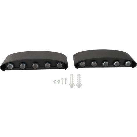 Juego de 2 apliques LED con cable, de estilo moderno y elegante, en aluminio, para escaleras o salón, 110-265 V.
