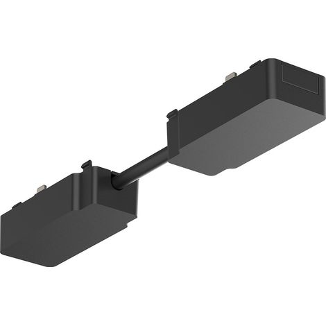 Connecteur de rail 1 phase double noir avec câble court Magnetic Track Slim Milagro (1/3)