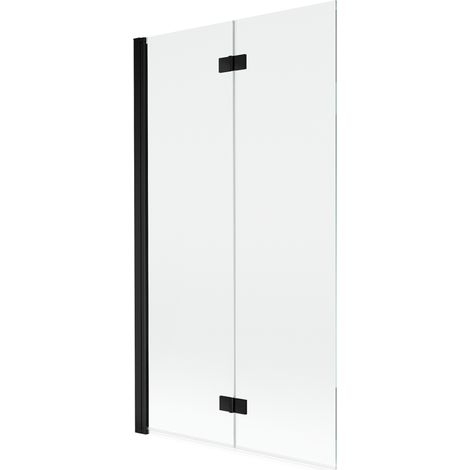 Paroi de douche Mexen Mist à 2 volets côté gauche 100 x 150 cm, transparent, noir - 8A9-100-002-70-00-L (1/5)