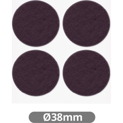 Set 4 fieltros adhesivos redondos Ø38mm Marron GSC 003802762 (1/3)