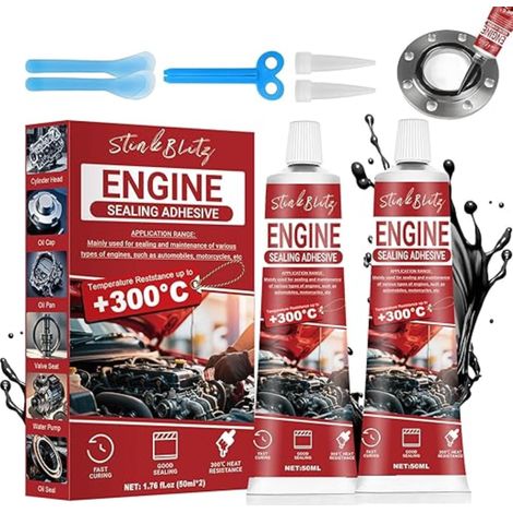 Pate A Joint Moteur, Mastics Pour Moteur, Noir, Silicone, Joint Carter Huile pour Scellement et Réparation de, Voitures, Motos (1/5)