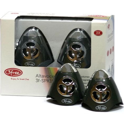 ALTAVOCES 2.0 MINI 3FREE SPK100W 2W+2W NEGRO ALIMENTACION POR USB (1/4)