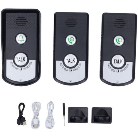 Interphone sans fil Sonnette 1500 Mètres 2 Méthodes de Chargement Intercomunicador pour la Sécurité à Domicile