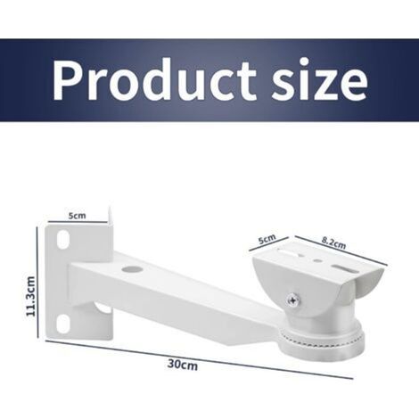 Support de caméra incliné pour une utilisation extérieure, support métallique robuste avec 2 boucles verticales, fixation sur poteau pour caméras de sécurité, caméras de vidéosurveillance, panneaux so (1/4)