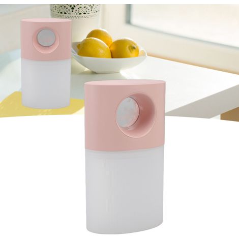 Mini humidificateur portable à atomisation de 350 ml avec veilleuse d'ambiance, rechargeable par USB, rose (1/5)