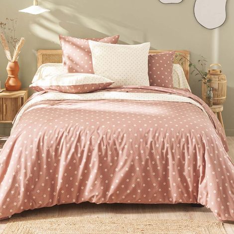Housse de Couette imprimée en Bambou, 140 x 200cm, Rose Blush (1/3)
