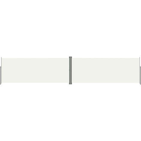 Tenda da sole laterale retrattile/schermo privacy per patio giardino terrazza balcone 200 x 1000 cm crema 020007171
