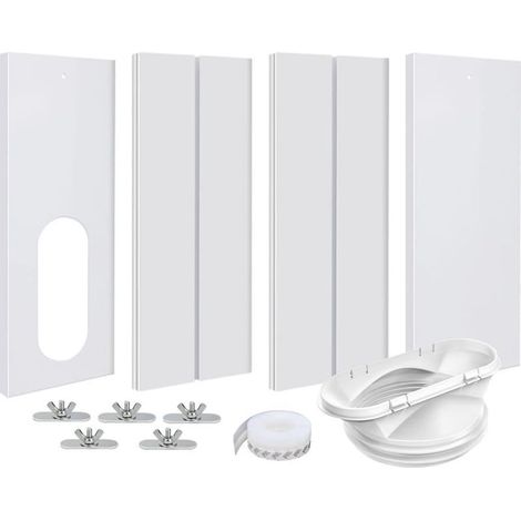 4 pièces de joint de fenêtre pour climatisation, joint de fenêtre pour climatiseurs mobiles, kit d’étanchéité de fenêtre pour climatisation, kit de glissière de fenêtre réglable pour climatiseurs (1/4)