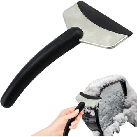 Générique Grattoir à Neige pour Voiture - Pelle à Neige en Acier Inoxydable pour fenêtre,Brosse à Neige et grattoir à Glace Amovible avec poignée en Mousse Ergonomique pour Voitures (1/5)