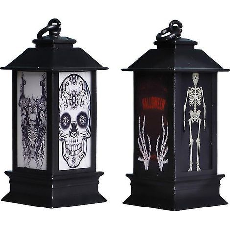 Lot de 2 veilleuses d'Halloween pour décorations d'Halloween (1/3)