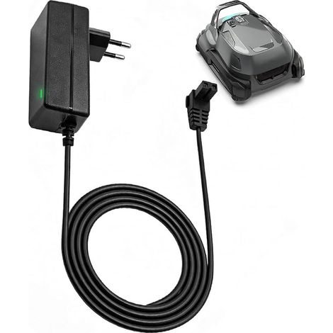 Chargeur Aspirateur Piscine, 12.6V Chargeur Compatible avec SE 600 1000 HJ1103J HJ1102 1500 AIPURY1500 P1111 Robotic Pool Cleaner Câble d'alimentation (1/4)