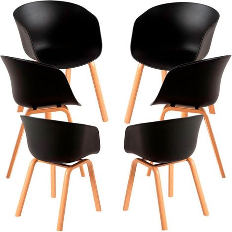 Packs Sillas Comedor - Pack 6 Sillas Hema - Negro (1/5)
