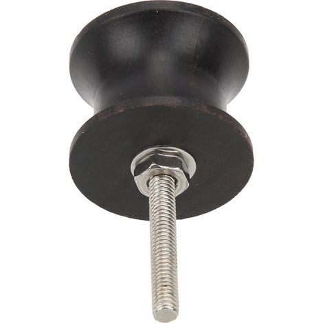 Outil électrique de polissage pour cuir avec tête en bois de santal dur, parfait pour finitions bords et projets DIY. (1/5)
