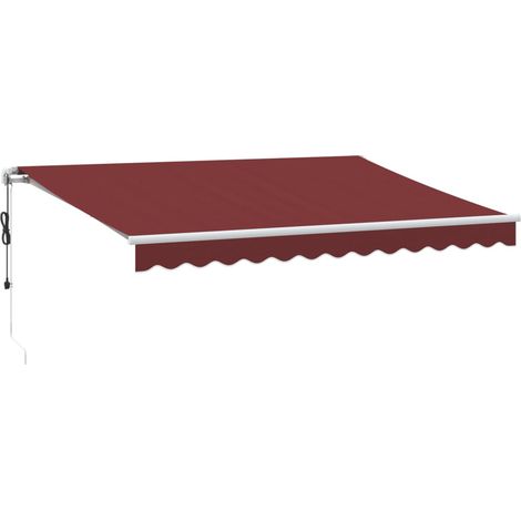 Maison Exclusive - Markise Automatisch Burgunderrot 350x250 cm
