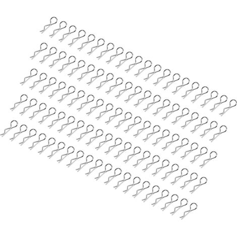 100 pièces attaches R pour voitures RC 1/10 1/12 1/16 - Broches de carrosserie en métal (1/5)