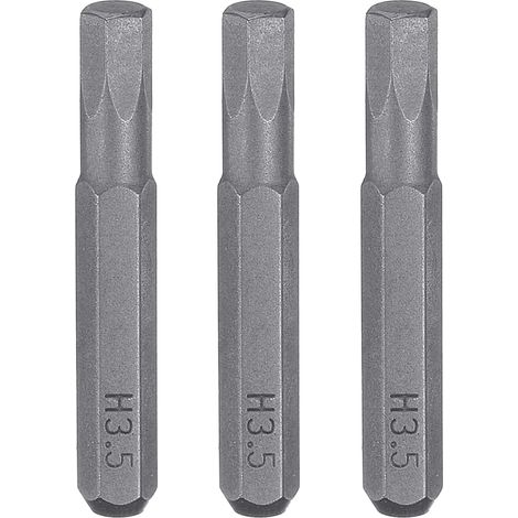 3pcs H3.5 Embout de Tournevis Hexagonal 5/32" Tige Hexagonale 28mm Longueur Acier S2 Magnétique Tête Hexagonale Embouts de Tournevis pour la Réparation de Précision (1/5)