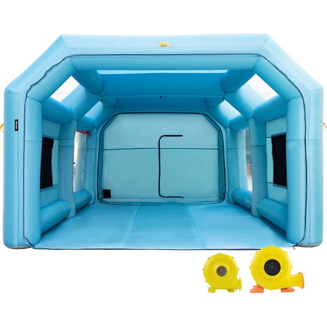 VEVOR Cabina di Verniciatura Gonfiabile 8,5x4,6x3 m, Tenda di Verniciatura Gonfiabile per Auto, con Sistema di Filtrazione 2 Ventilatori, a Oxford, Postazione di Verniciatura Automobilistica, Garage