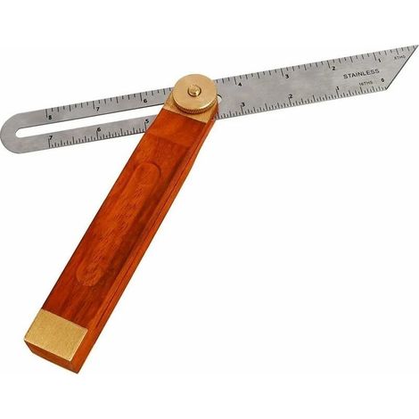 Sliding bevel angle, Sliding T-bevel, Carpenter's angle, 318 mm double-sided stop angle, 26 mm T-bevel carpenter's stop angle (1/5)