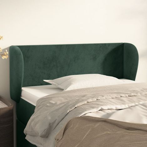 Cabecero de terciopelo verde oscuro 83x23x78/88 cm vidaXL (1/5)