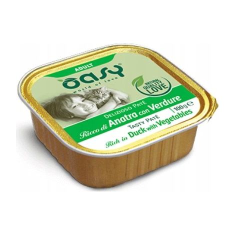 Paté Oasy Cat  Deliziozo 100 g - Adulto - con Pato y Verduras 100 g