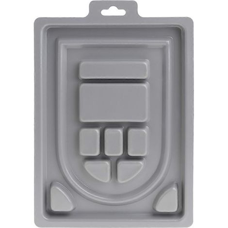 Panneaux à rainures pour profilés en U gris, panneaux de conception à 9 compartiments encastrés (1/4)