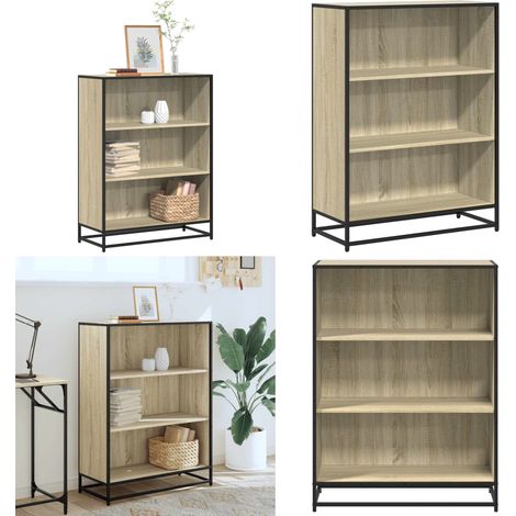 vidaXL Bücherschrank Sonoma-Eiche 80,5x35x107,5 cm Holzwerkstoff