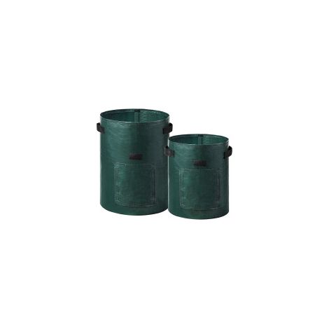 Sacs de culture pour pommes de terre avec fenêtre de récolte, sacs de plantation en tissu PE robustes pour légumes et tomates - 10 Gallons 35x50cm