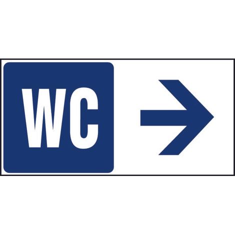Panneau WC Flèche à droite - Rigide 960x480mm - 4000213