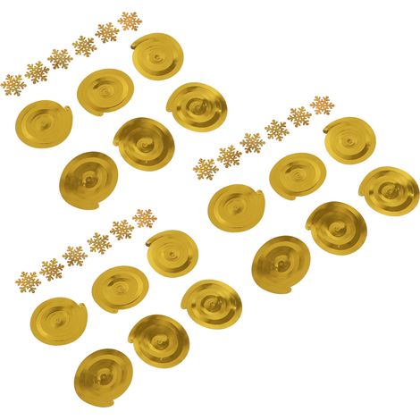 18 Pièces Spirales Dorées Suspendues, Décorations Plafond Lumineuses, Éclat Métallique pour Intérieur Élégant (1/5)