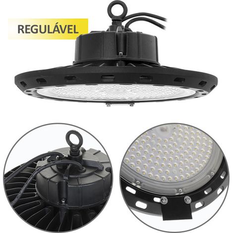 Cappa di supervisione dimmerabile ip65 1x150w led 15000lm 6400k 90° h.15xd.34cm nero