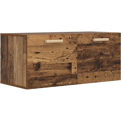 Wall Cabinet Wall-Mounted Old wood 80 x 36.5 x 35 cm vidaXL (1/5)