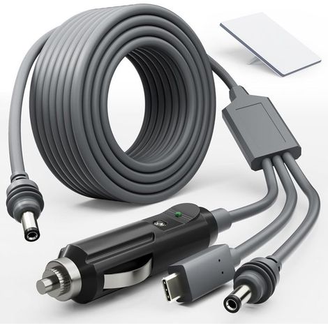 KLVGTIFS PU - Câble de charge rapide CC de type C 3 en 1 pour voiture et alimentation de données 3M (1/5)