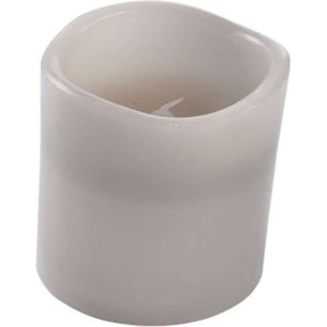 Bougie Pilier LED "Whisper" 10cm Gris Clair (1/2)