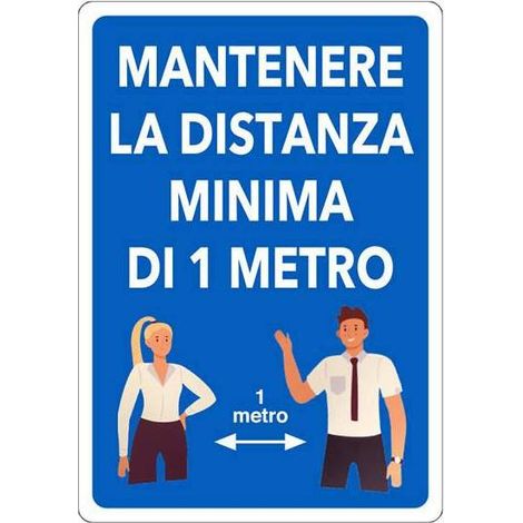 ETIC.ADES.30X20 MANTENERE DIST. MINIM. DI 1MT