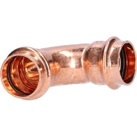 Ibp Bänninger – Courbe cuivre à sertir 90° FF Ø28 – Raccord pour chauffage et ECS – Joints EPDM – Température maxi 120°C