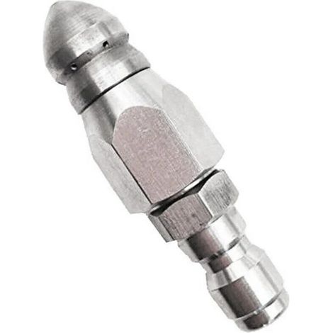 Buse de jet d'égout pour nettoyeur haute pression avec acier inoxydable, buse de jet d'égout de conception durable, connecteur rapide de 1/4 pouce (1/5)