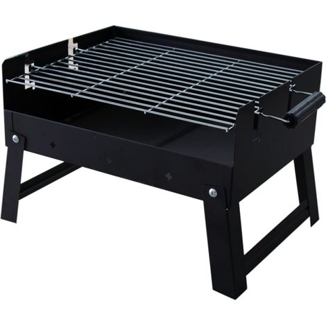 Barbecue de table à charbon de bois – Grille inox 44,5 x 34 cm – Pieds repliables – Pour usage intérieur et extérieur – Imor (1/3)