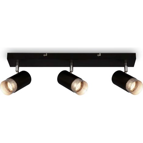 Spotlight, black-chrome matt, excl. 3xGU10/max.9W